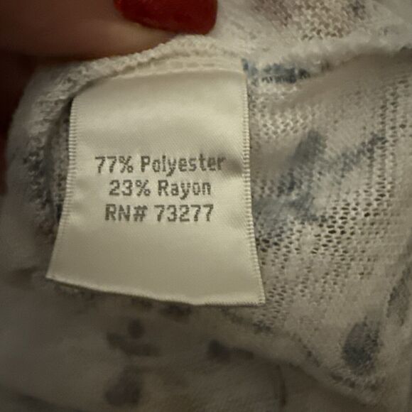 Lauren Conrad Runway Sweater Women's XS White Floral Lightweight Back Tie - Picture 6 of 7